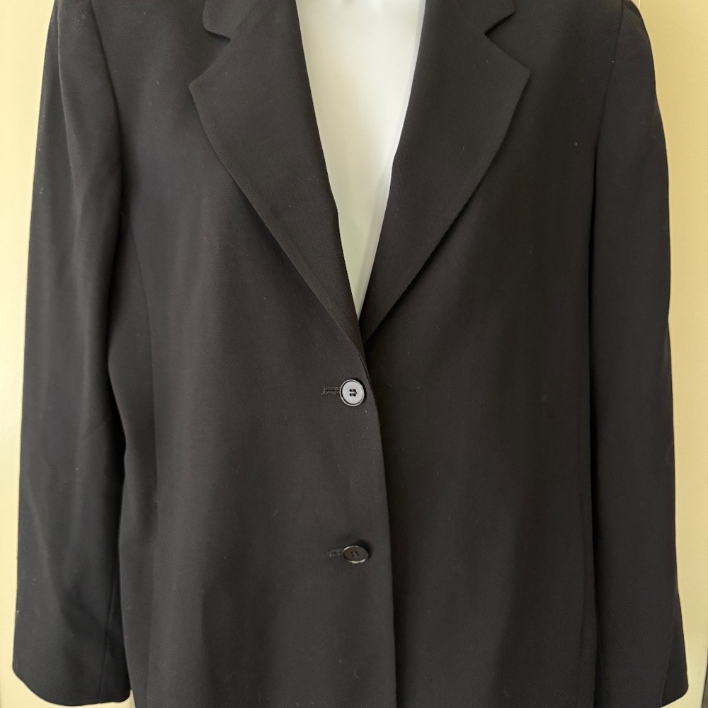 Bill Burns Nordstrom Black Wool Blazer size 8 - Picture 2 of 9